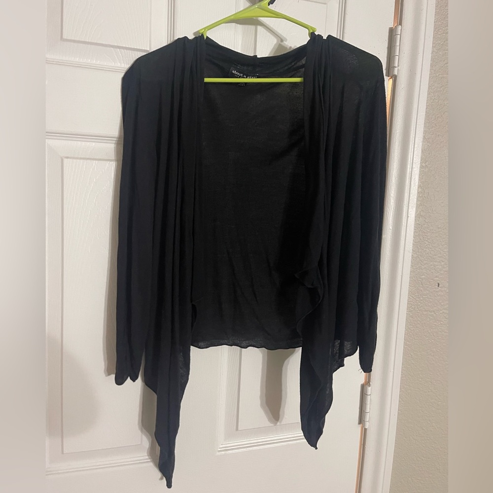 Black cardigan